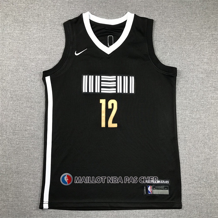 Maillot Enfant Memphis Grizzlies Ja Morant NO 12 Ville 2023-24 Noir